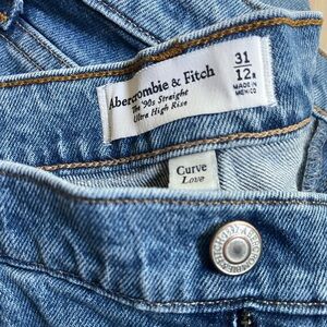 Abercrombie & Fitch Women's Classic Blue Straight Leg Jeans
